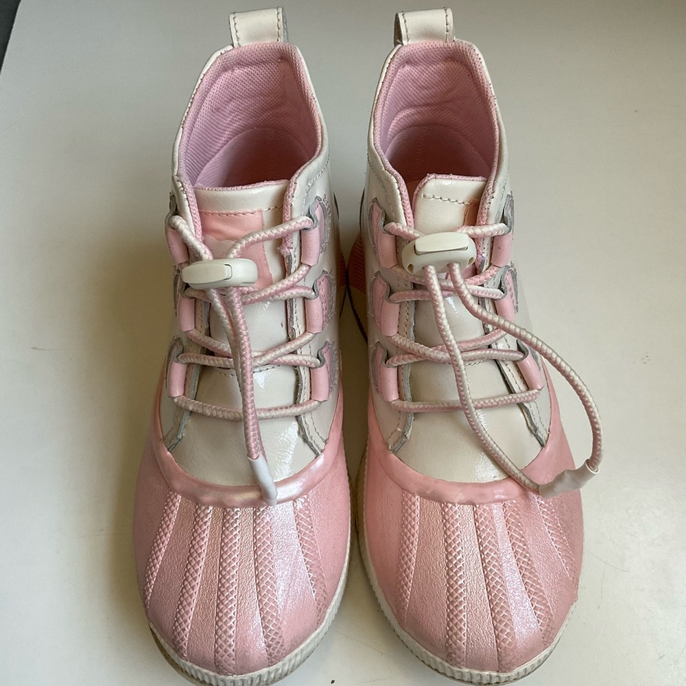 Sorel Pink and White Out N About Duck Boots